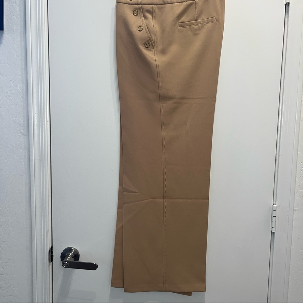 Zac & Rachel Millennium Wide Leg Pant Hardware  4 Button Pockets Sz 8